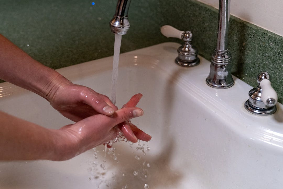 Hand washing to increase hygiene